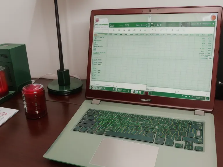 A laptop showing a health tracking spreadsheet next to a supplement bottle.