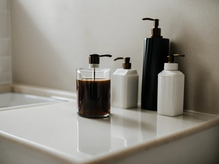 Prostadine liquid supplement being prepared with a morning drink for a prostate supplement review