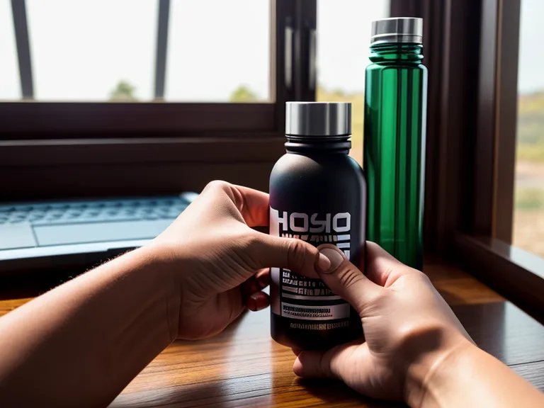 A person analyzing supplement data on a spreadsheet next to a bottle of Protoflow.
