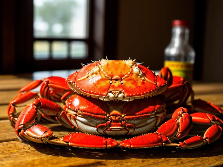 A spicy Tampa deviled crab dish next to a bottle of hot sauce.