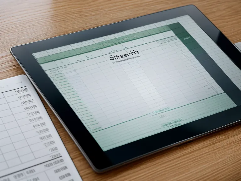 A tablet showing a data spreadsheet next to a glass of water